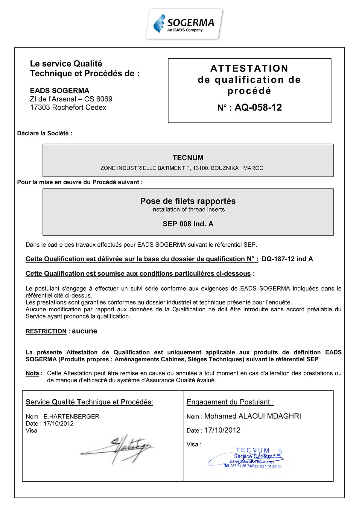 Qualité - TECnum Maroc